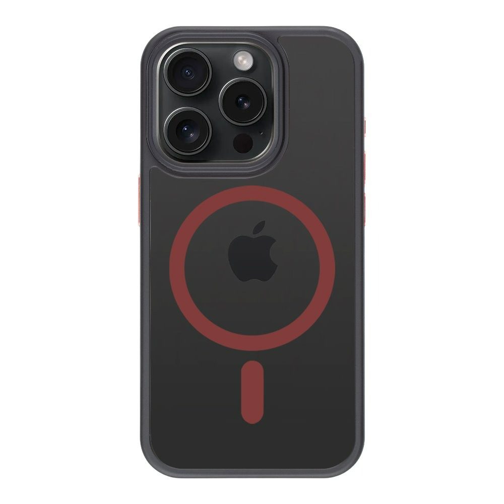 Tactical MagForce Hyperstealth 2.0 Kryt pro iPhone 15 Pro Black/Red - Obrázek 2