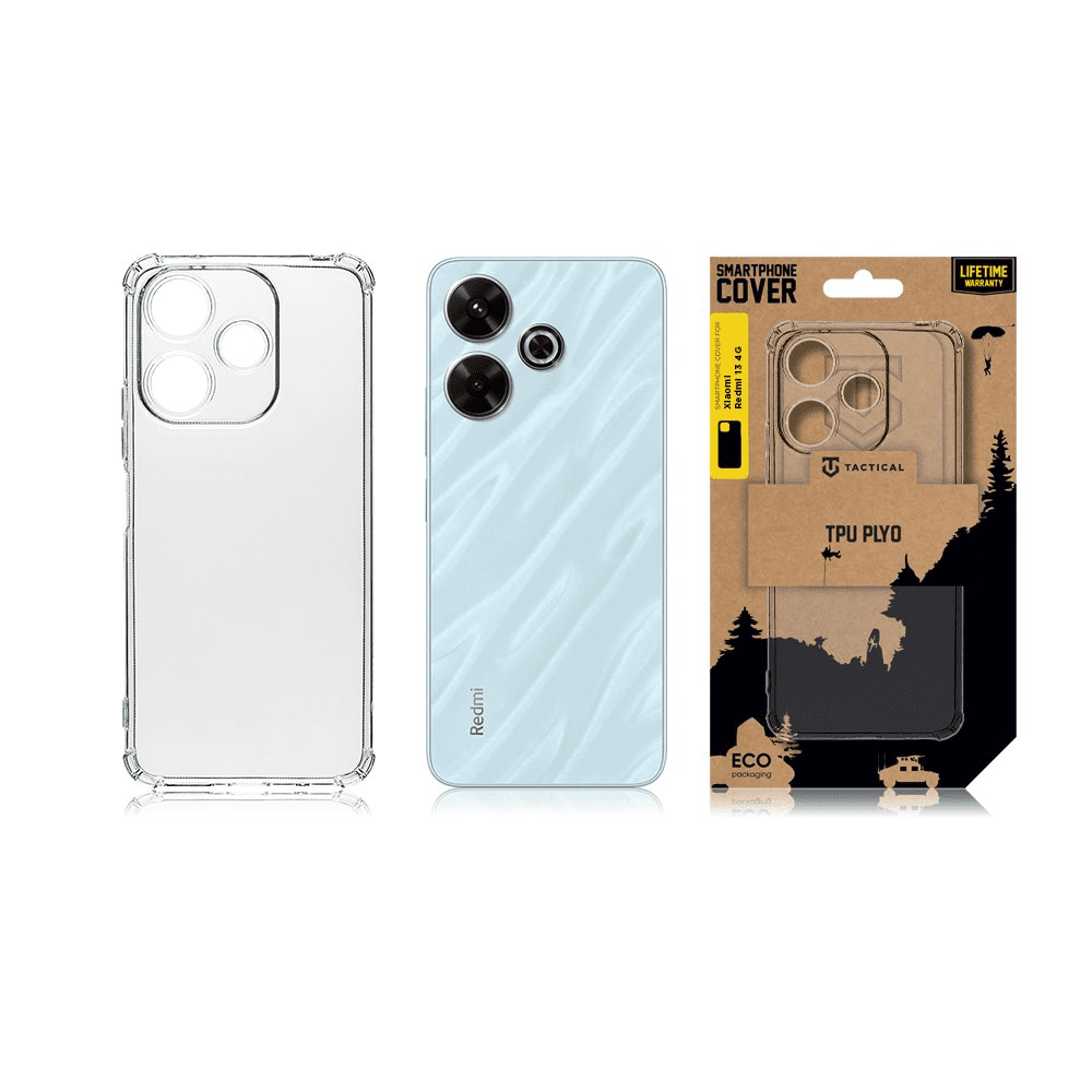 Tactical TPU Plyo Kryt pro Xiaomi Redmi 13 4G Transparent - Obrázek 4