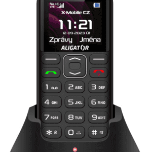 ALIGATOR A720 4G Senior černý + stolní nabíječka