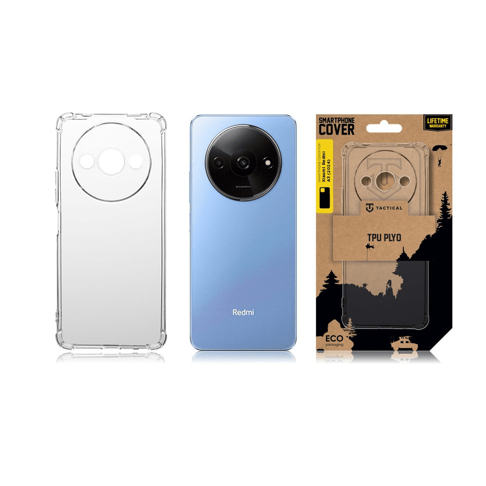 Tactical TPU Plyo Kryt pro Xiaomi Redmi A3 2024 Transparent - Obrázek 4