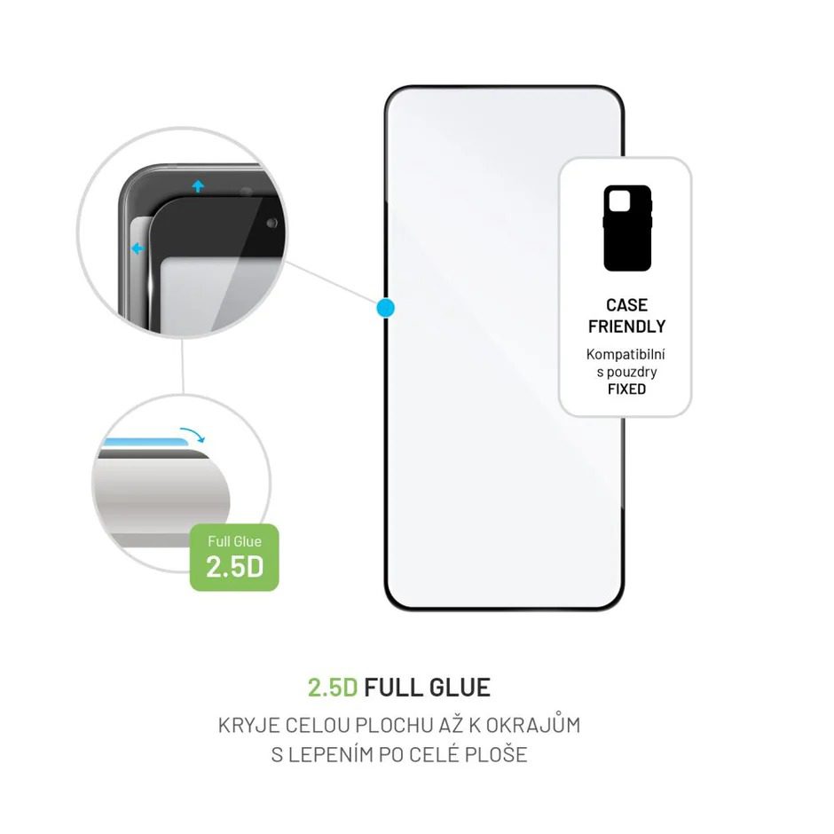 Ochranné tvrzené sklo FIXED Privacy Full-Cover pro Apple iPhone 16, lepení přes celý displej, černé - Obrázek 5
