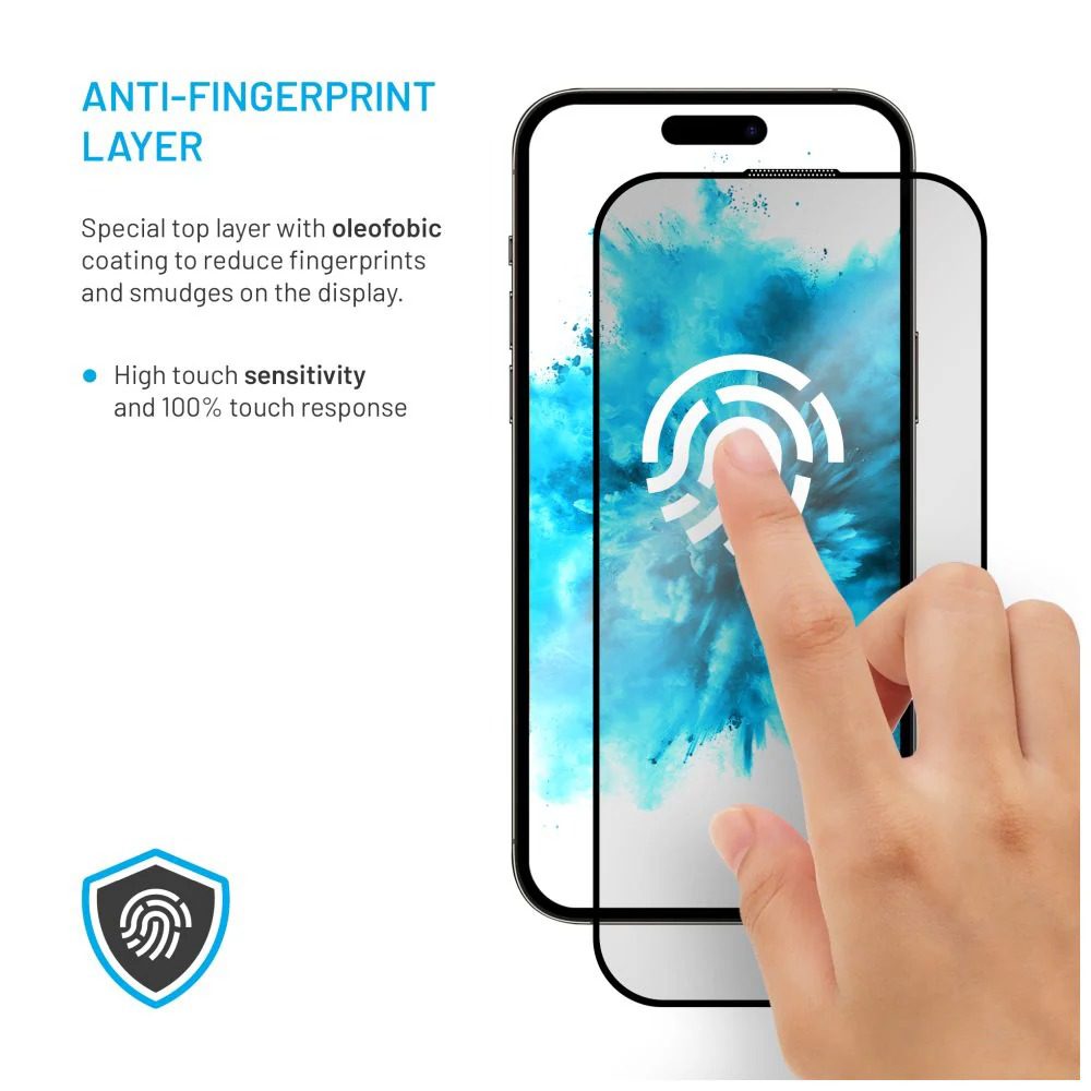 Ochranné tvrzené sklo FIXED Privacy Full-Cover pro Apple iPhone 16, lepení přes celý displej, černé - Obrázek 8