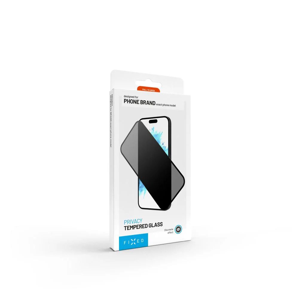 Ochranné tvrzené sklo FIXED Privacy Full-Cover pro Apple iPhone 16, lepení přes celý displej, černé - Obrázek 3