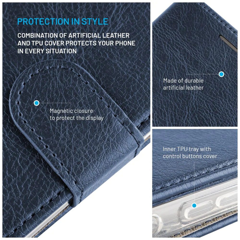 Pouzdro typu kniha FIXED Opus pro Samsung Galaxy A16 4G / A16 5G, modré - Obrázek 6