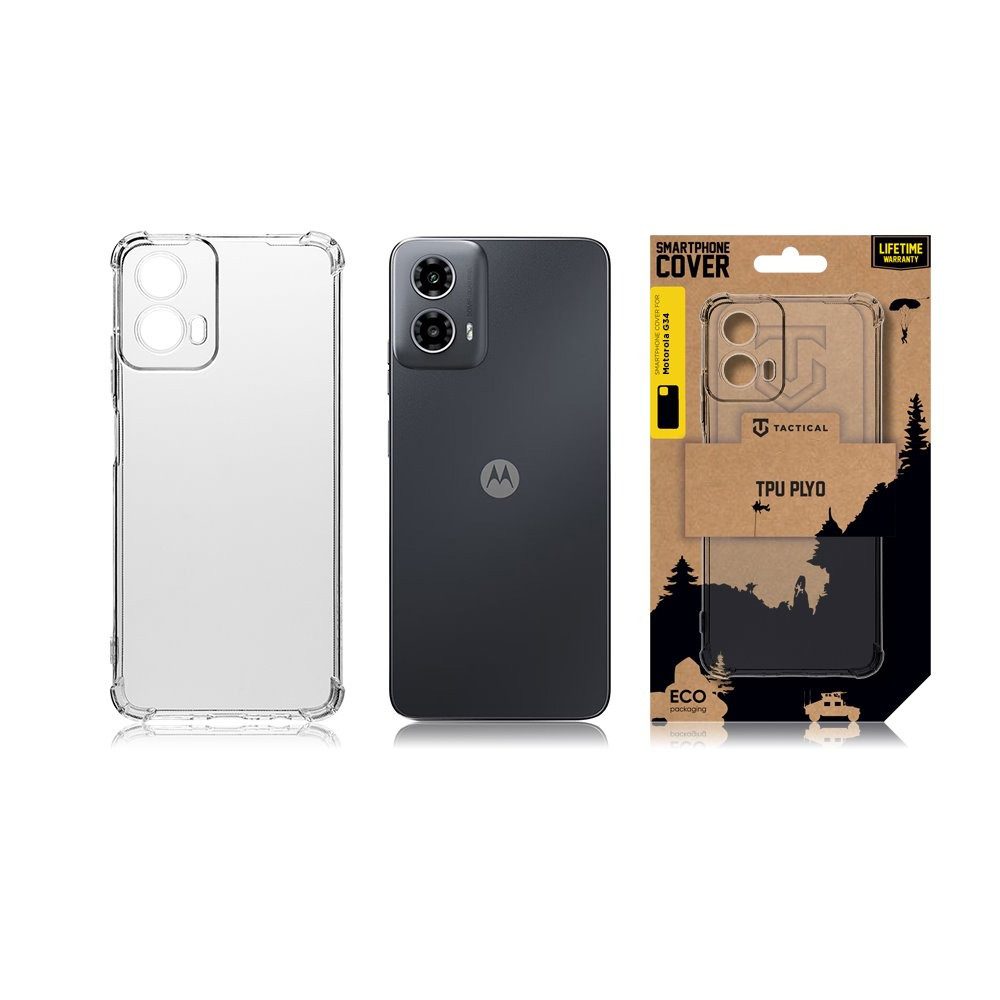 Tactical TPU Plyo Kryt pro Motorola G34 Transparent - Obrázek 4