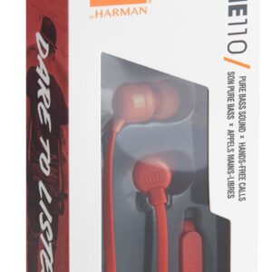 JBL T110 In-Ear Headset 3,5mm Red / Červená
