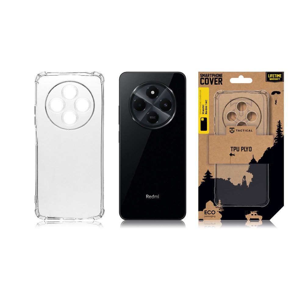 Tactical TPU Plyo Kryt pro Xiaomi Redmi 14C 4G/A4 5G/Poco C75 Transparent - Obrázek 4