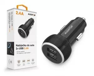 ALIGATOR Nabíječka do auta 2x USB, 2.4A