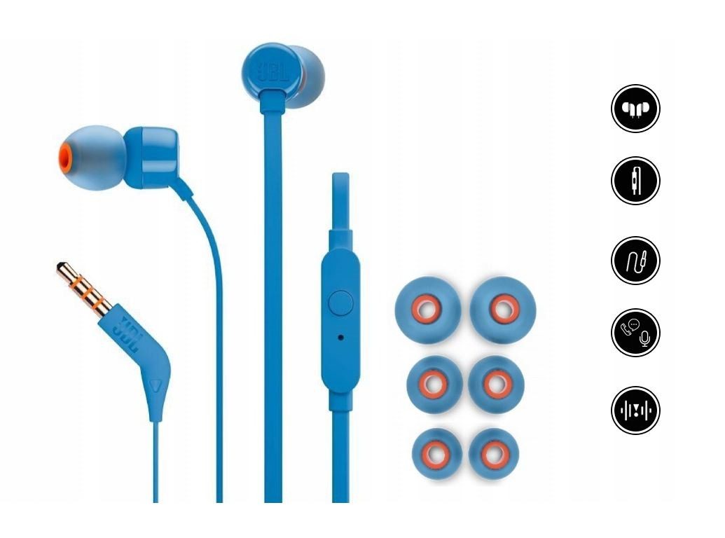JBL T160 in-Ear Headset 3,5mm Blue / Modrá - Obrázek 5