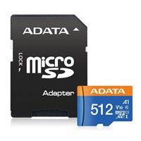 ADATA 512GB MicroSDXC Premier UHS-I C10 V10 (R:100/W:25 MB/s) + SD adaptér