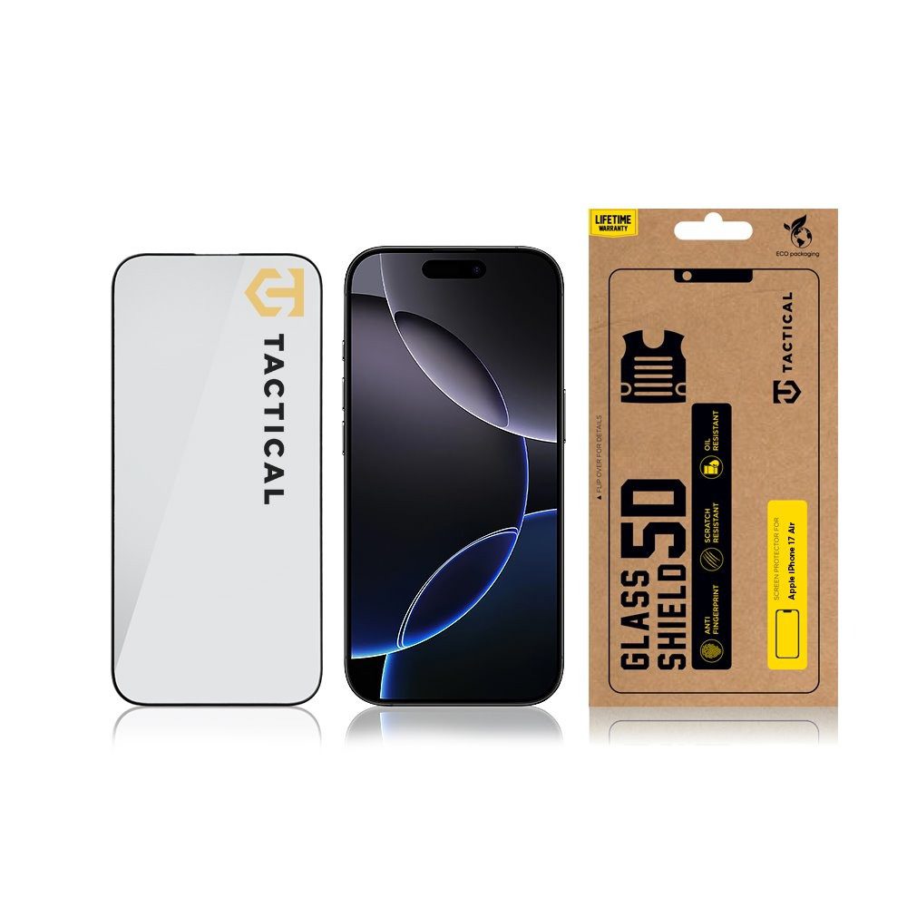 Tactical Glass Shield 5D sklo pro Apple iPhone Air Black - Obrázek 4
