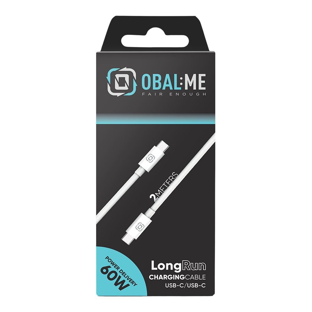 OBAL:ME LongRun USB-C/USB-C kabel 60W 2m White - Obrázek 3