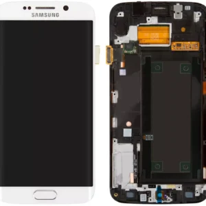 Samsung Galaxy S6 Edge (G925) LCD displej + Dotyk + Přední kryt Bílá/White Originální kvalita - Service Pack