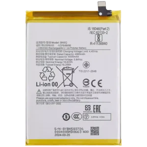 Baterie pro Xiaomi Redmi 13C (2310FPCA4G) - BN5Q 5000 mAh Originální kvalita - Service pack