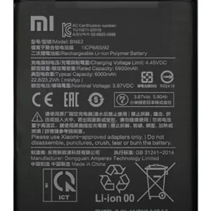 Baterie pro Xiaomi Redmi 9T (J19S, M2010J19SG, M2010J19SY) - BN62 6000 mAh