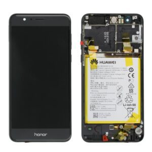Honor 8 (FRD-L09, FRD-L19, FRD-AL00) LCD displej + Dotyková Deska + Přední kryt Originální kvalita Černá/Black - Service pack