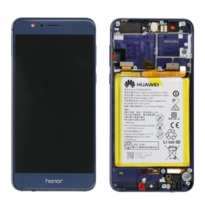 Honor 8 (FRD-L09, FRD-L19, FRD-AL00) LCD displej + Dotyková Deska + Přední kryt Originální kvalita Modrá/Blue - Service pack