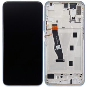 Huawei P Smart Pro (STK-L21) LCD displej + Dotyková Deska + Přední Kryt Křišťálově Modrá/Krystal Blue