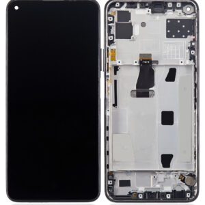 Huawei P40 Lite (JNY-L21A, JNY-L01A, JNY-LX1) LCD displej + Dotyk + Přední kryt Černá/Black Prémiová kvalita