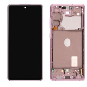Samsung Galaxy S20 FE 5G (G781) LCD displej + Dotyková Deska + Přední kryt Originální kvalita Fialová/Purple - Service pack