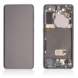 Samsung Galaxy S21 (G991) LCD displej + Dotyk + Přední kryt Originální kvalita Šedá/Gray - Service pack