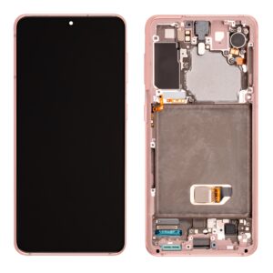 Samsung Galaxy S21 (G991) LCD displej + Dotyk + Přední kryt Originální kvalita Růžová/Pink - Service pack