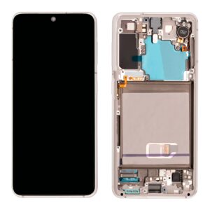 Samsung Galaxy S21 (G991) LCD displej + Dotyk + Přední kryt Originální kvalita Bílá/White - Service pack