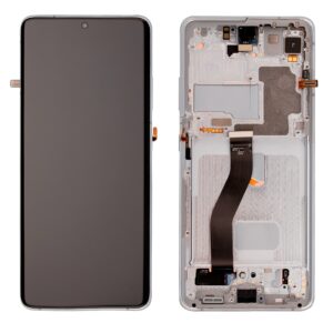 Samsung Galaxy S21 Ultra (G998) LCD displej + Dotyk + Přední kryt Originální kvalita Stříbrná/Silver - Service pack
