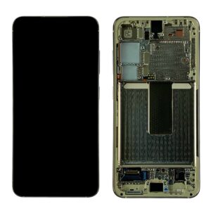 Samsung Galaxy S23 (S911) LCD displej + Dotyk + Přední kryt Bílá/White Originální kvalita - service pack