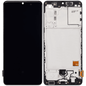 Samsung Galaxy A41 (A415) LCD displej + Dotyková Deska + Přední kryt Černá/Black Originální kvalita - Service pack