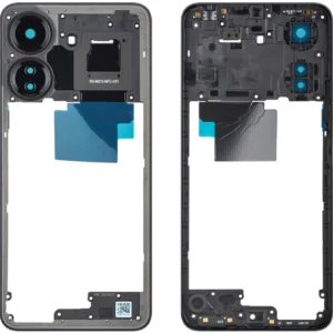 Xiaomi Redmi 13C (2310FPCA4G) Střední Rám + sklíčko kamery Černá/Black
