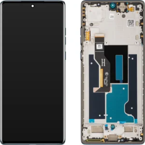 Motorola Edge 50 Fusion (XT2429) LCD displej + Dotyková Deska + Přední kryt Originální kvalita Světle modrá/Marshmallow Blue - Service pack