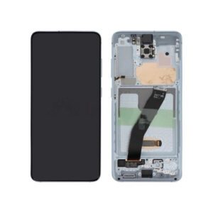 Samsung Galaxy S20 5G (G981) LCD displej + Dotyková Deska + Přední kryt Originální kvalita Modrá/Blue - Service pack