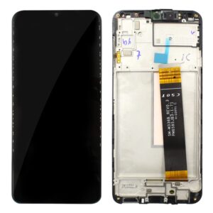 Samsung Galaxy M23 (M236) LCD displej + Dotyková Deska + Přední kryt Černá/Black Originální kvalita - Service pack