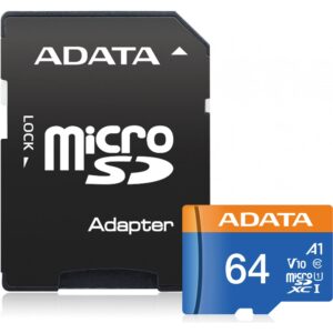 ADATA 64GB MicroSDHC 100MBps, UHS-I , class 10 + Adaptér