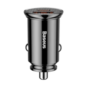 Baseus Circular Plastic A+C 30W PPS Car Charger (PD3.0 QC4.0+ SCP AFC) Black