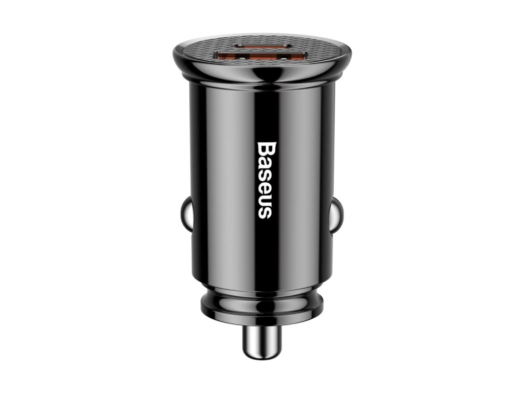 Baseus Circular Plastic A+C 30W PPS Car Charger (PD3.0 QC4.0+ SCP AFC) Black