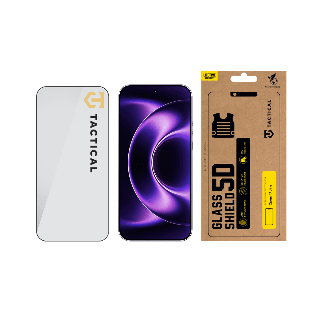 Tactical Glass Shield 5D sklo pro Xiaomi 17 Ultra Black - Obrázek 3