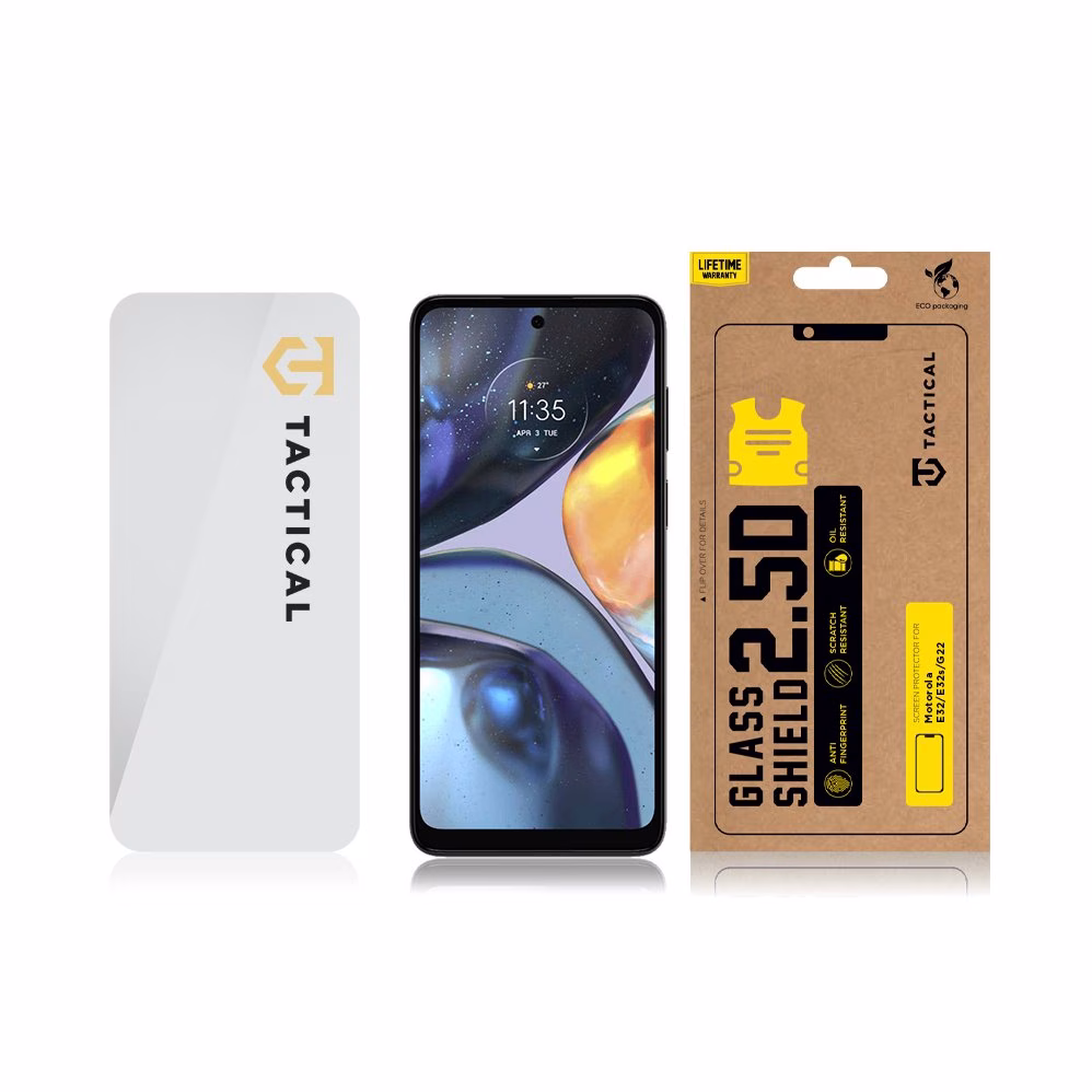 Tactical Glass Shield 2.5D sklo pro Motorola E32/E32s/G22 Clear - Obrázek 3