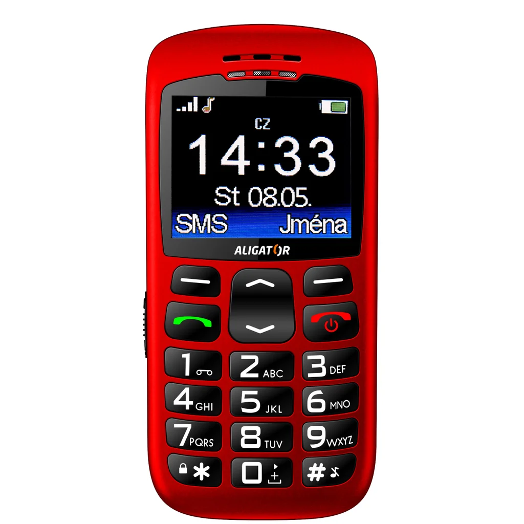 Aligator A670 Senior, červená + nabíjecí stojánek - Obrázek 2