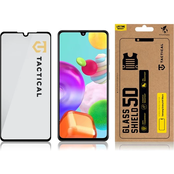 Tactical Glass Shield 5D sklo pro Samsung Galaxy A41 Black - Obrázek 3