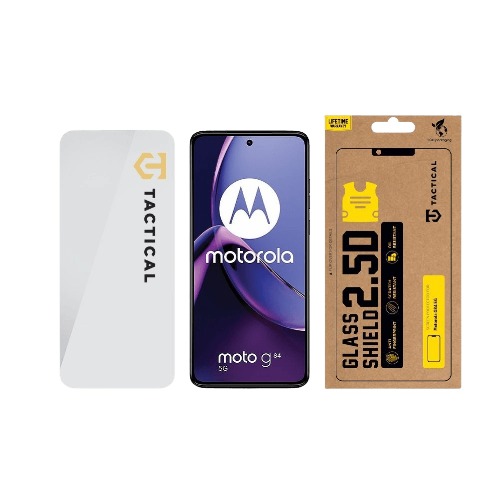 Tactical Glass Shield 2.5D sklo pro Motorola Moto G84 5G Clear - Obrázek 3