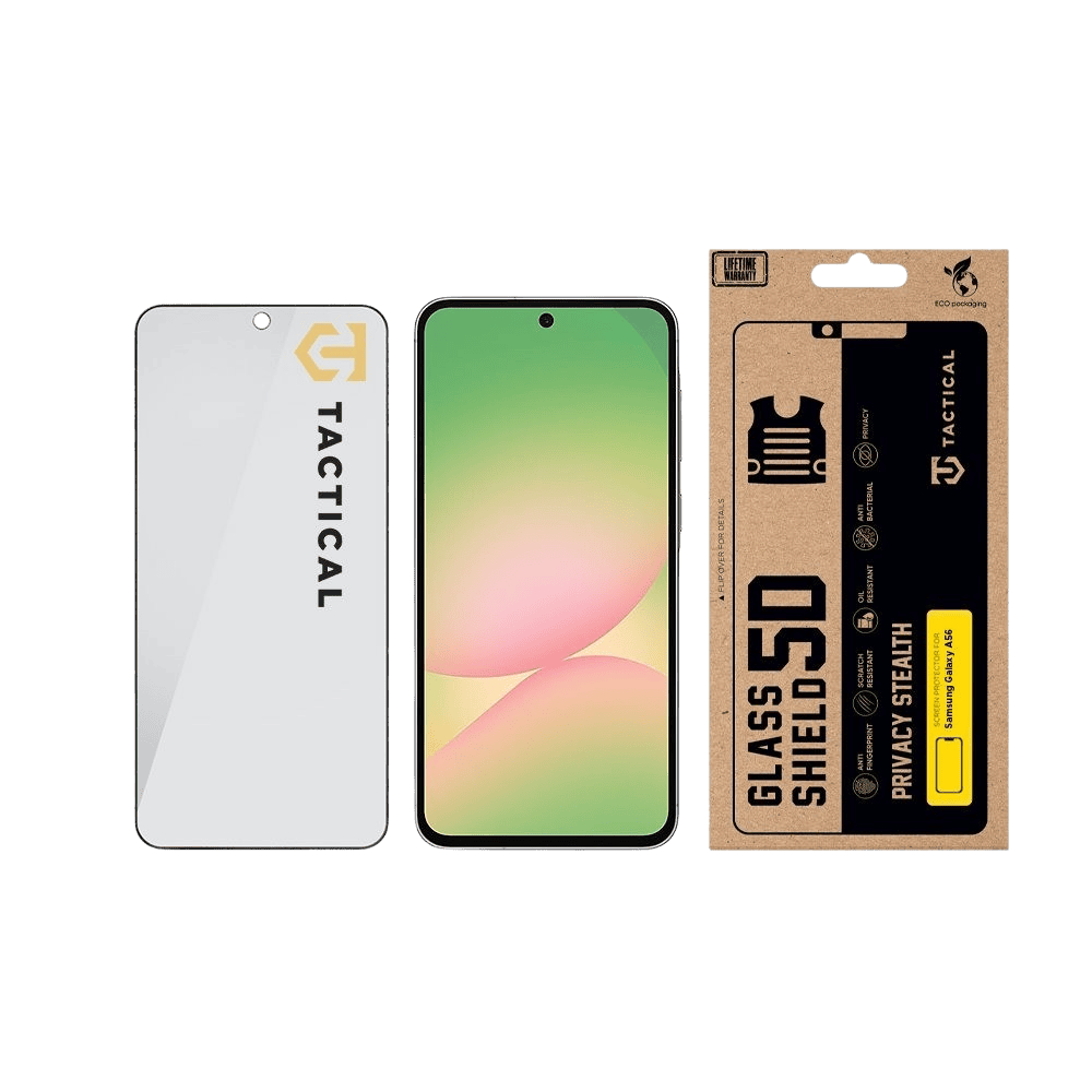 Tactical Glass Shield Privacy Stealth 5D sklo pro Samsung Galaxy A36/A56 Black - Obrázek 3
