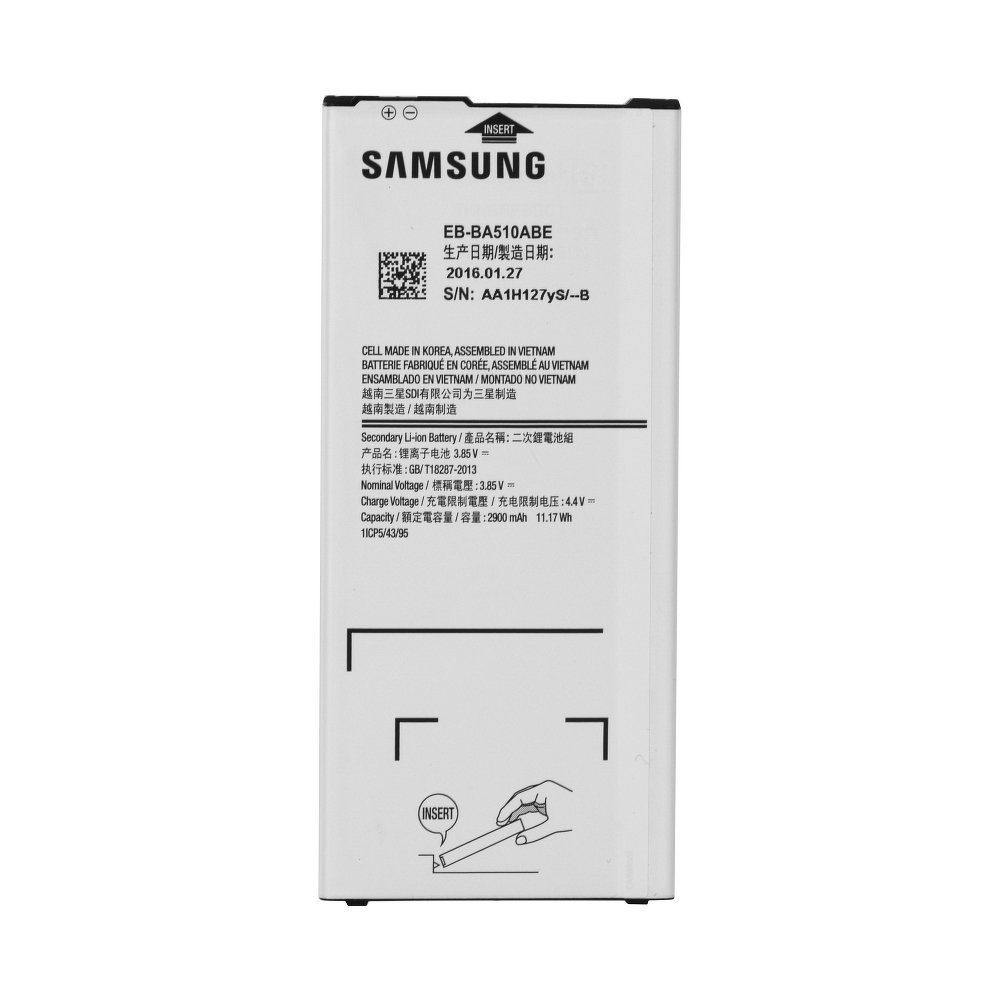 Baterie pro Samsung Galaxy A5 2016 (A510) – EB-BA510ABE 2900 mAh Originální kvalita – Service pack