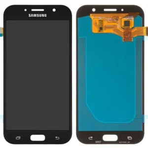 Samsung Galaxy A7 (A720) LCD display + Dotyká Deska + Přední kryt Černá/Black - Service pack